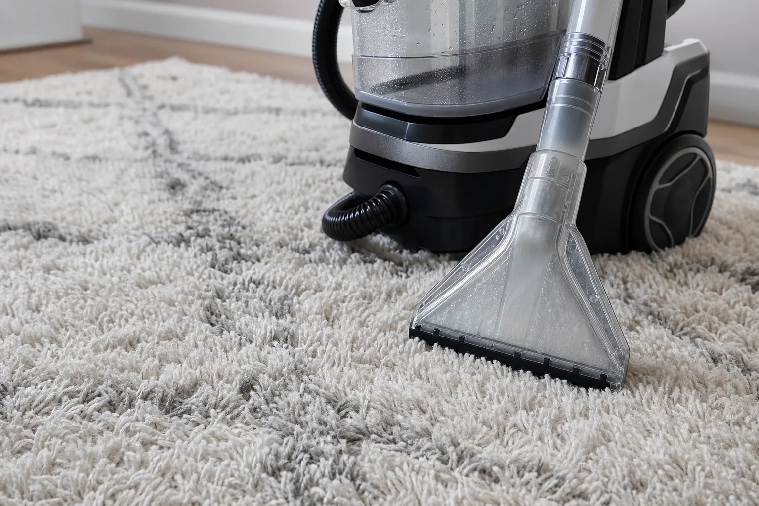 Teppichreiniger auf Hochflor-Teppichen: Einstellungen und Vorgehensweise